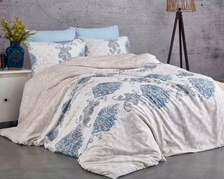 L'Essentiel Linge de Maison, Adal- PRL6241, blu, piumino, 100% cotone ranforce