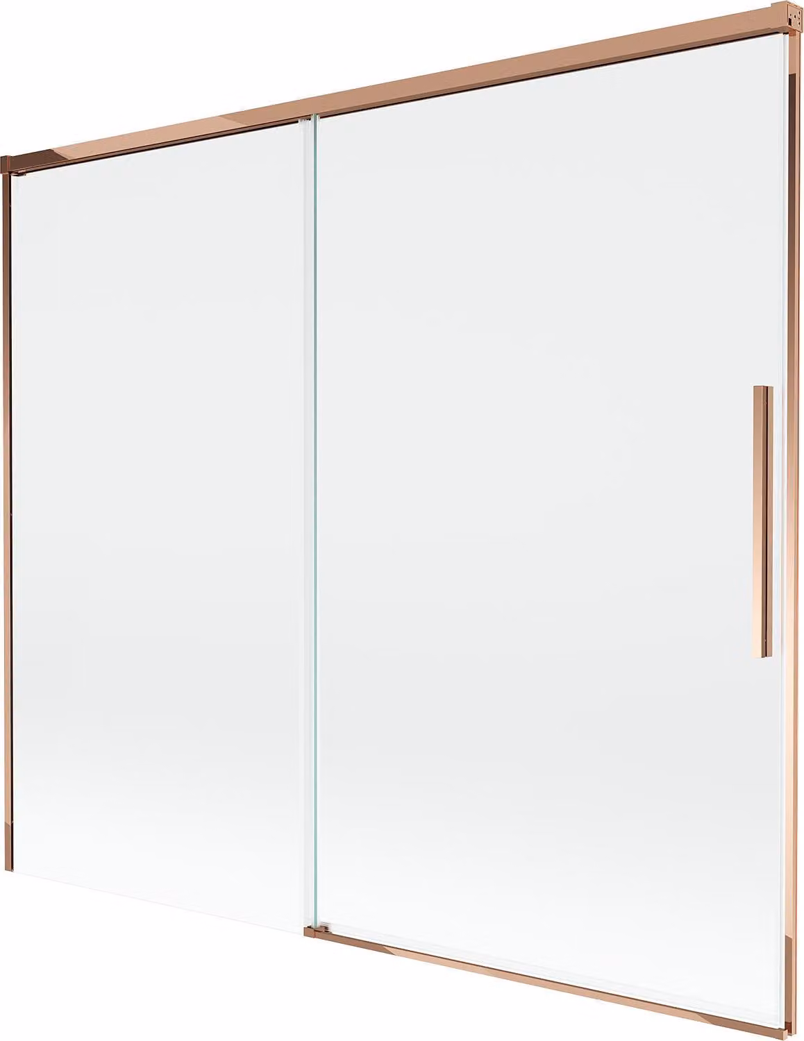 Mexen Rox paratia per vasca da bagno scorrevole a 2 ante 180 x 150 cm, trasparente, oro rosa - 8C9-180-001-60-00