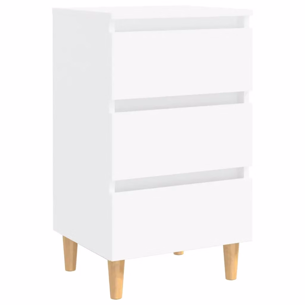 Comodino Design Mania Bianco in Stile Scandinavo L: 40 cm, P: 35 cm, H: 69 cm – 2
