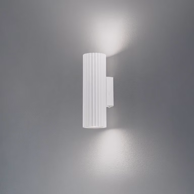 Applique da parete Karbon SOLLUX LIGHTING, dimmerabile, Bianco / Opale, Soggiorno / Sala da pranzo, Alluminio, Moderno, Applique
