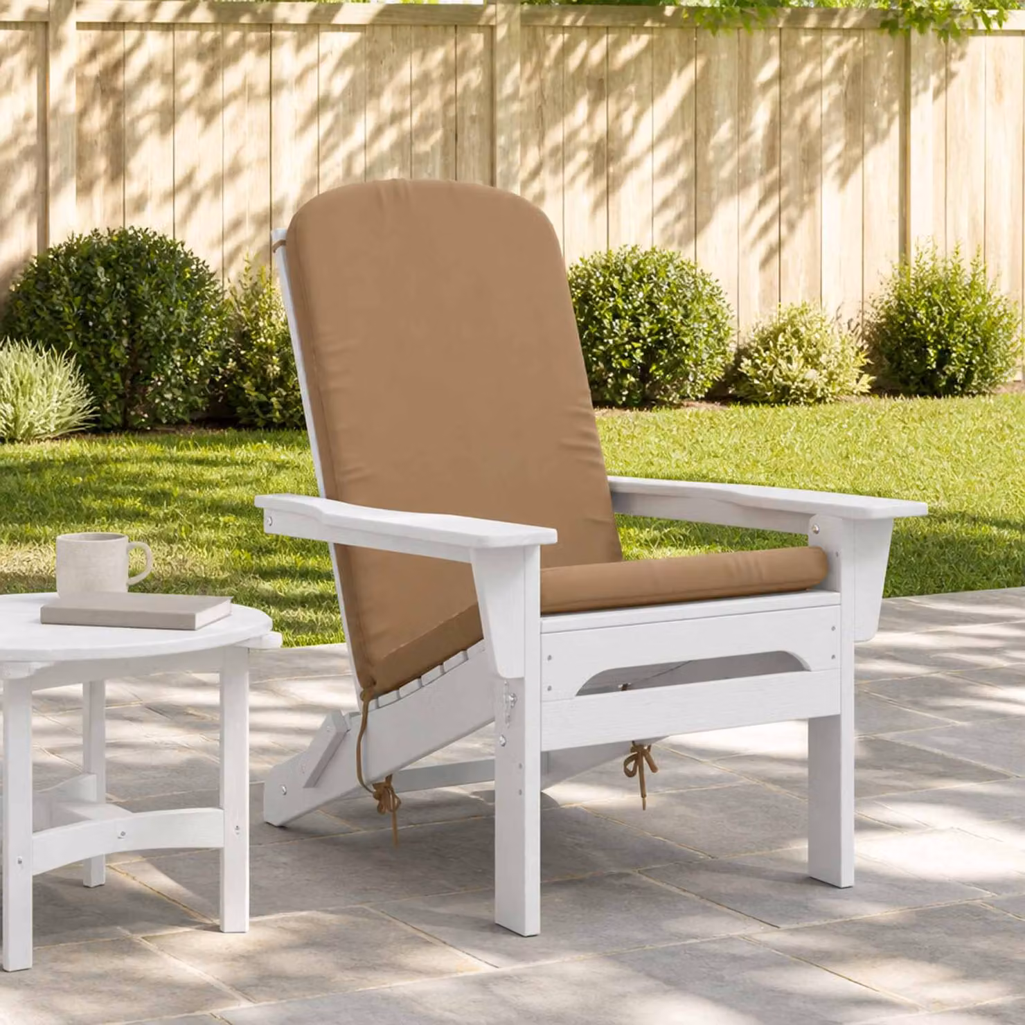 Cuscino per Lounger Sole vidaXL GEMERT in Poliestere, Lavabile e Resistente ai Raggi UV, Colore Tortora