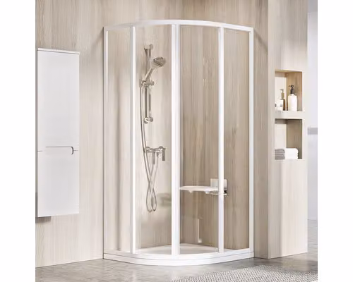 Cabina doccia RAVAK SKCP4-80 195 doppia porta bianco+trasparente 3114O102Z1