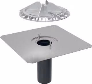 Geberit 359129001 Pluvia presa d'acqua da tetto con attacco in lamiera