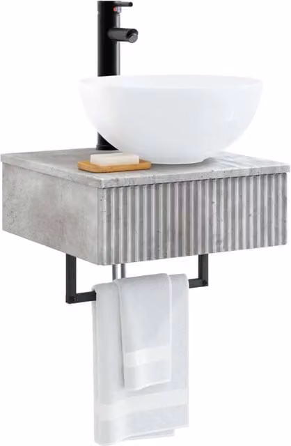 Lavabo da Parete Grigio Cemento 40 x 41 x 40,5 cm CFW9513224