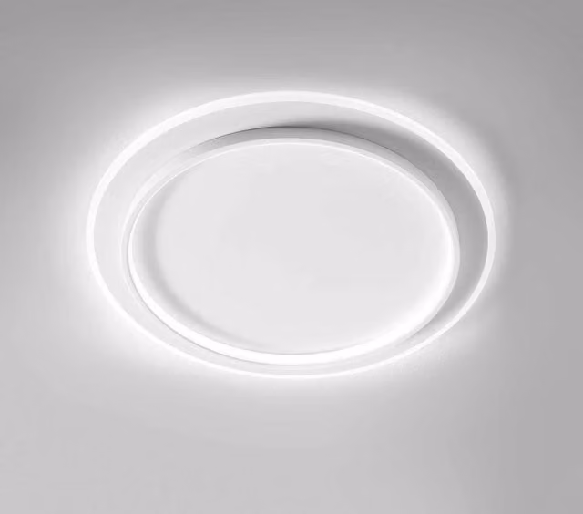 Plafoniera LED Dharma P/S Gealuce 65W 5554lm 3000K Luce Calda, Montatura Alluminio Bianco e Diffusore Metacrilato Opale, IP20 - Gealuce