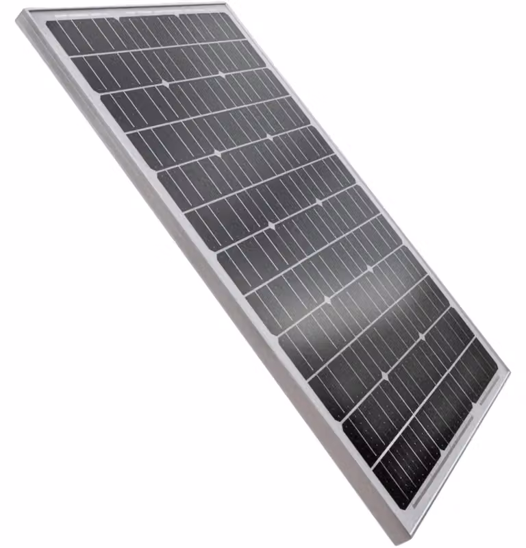 Pannello solare, 100 W, 18 V, monocristallino, 600 mm x 950 mm x 30 mm, telaio in alluminio resistente
