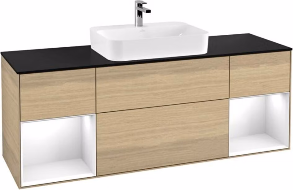 Mobiletto V&B Finion 160x60, Pl b m, Reg glo wh. Lac, Oa ven