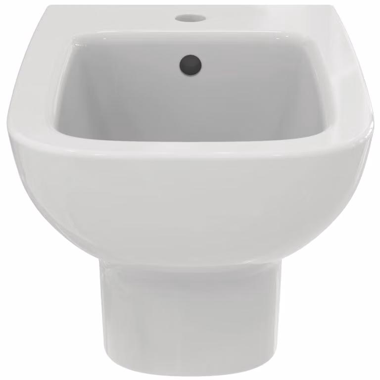 Bidet sospeso a una sola foratura, bianco, in Vetroceramica, dimensioni 41,5x39x57 cm