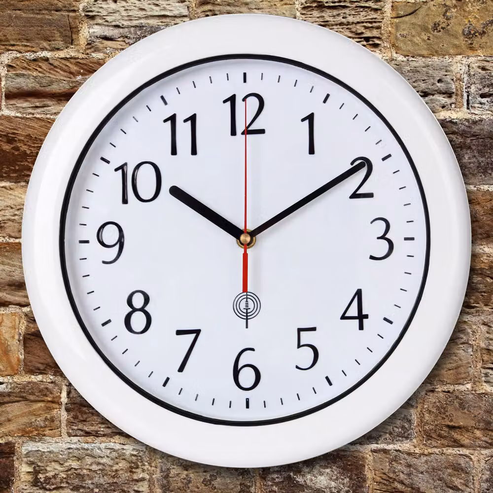 Orologio da parete analogico Monzana® bianco radiocomandato e silenzioso Ø30 cm – 2
