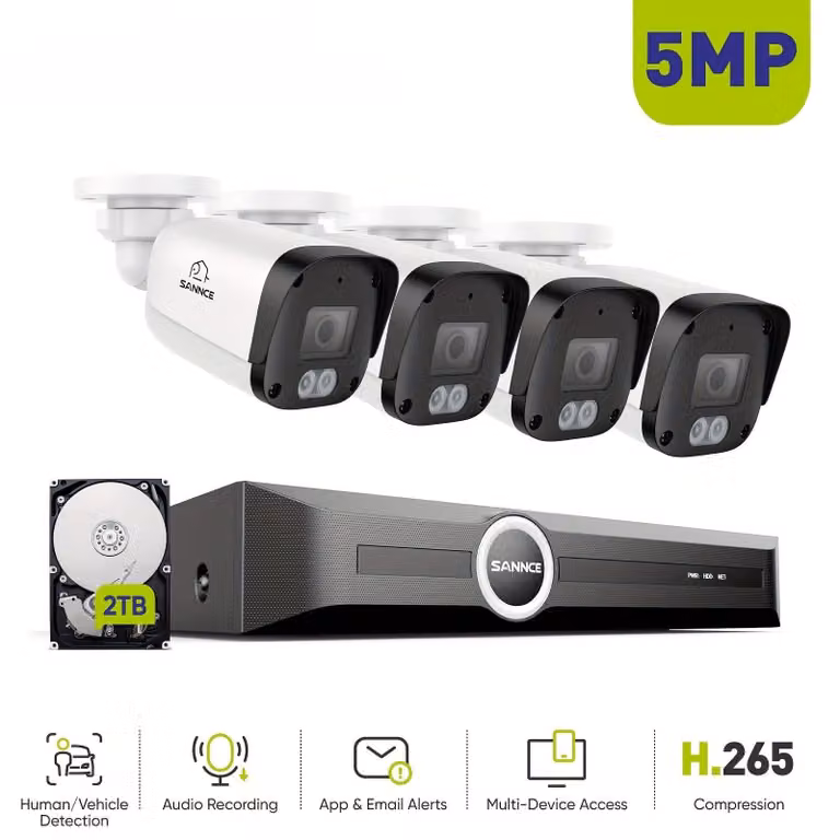 Sistema di sicurezza - Telecamera di sorveglianza - Kit di videosorveglianza - Sistema di videosorveglianza (CCTV) - Telecamera PoE