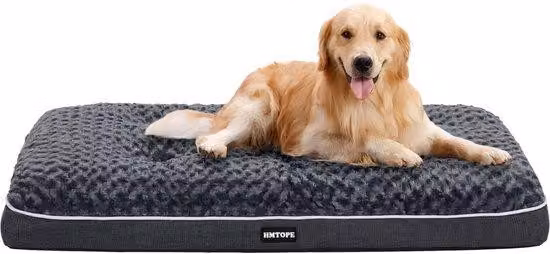 Cuccia ortopedica per cani, taglia media, grigio scuro, lavabile, 105 cm
