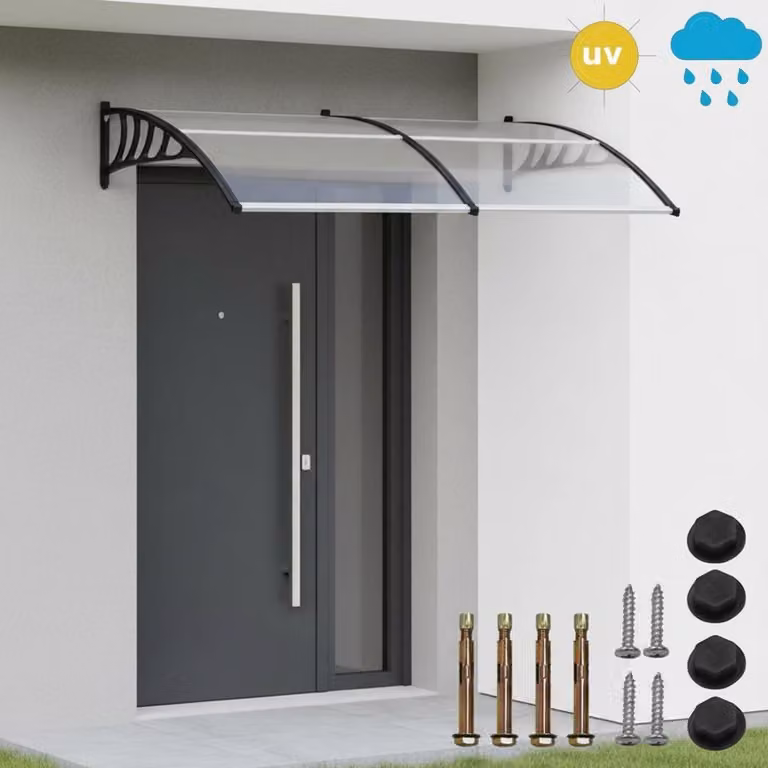 Tettoia per porta d'ingresso Porta di plastica Tettoia per porta d'ingresso Tettoia 240x90 cm