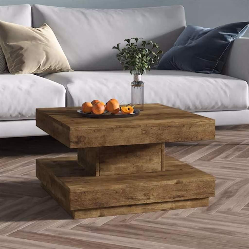 Tavolino da salotto moderno vidaXL marrone scuro in MDF L/P/H: 60 x 60 x 35 cm
