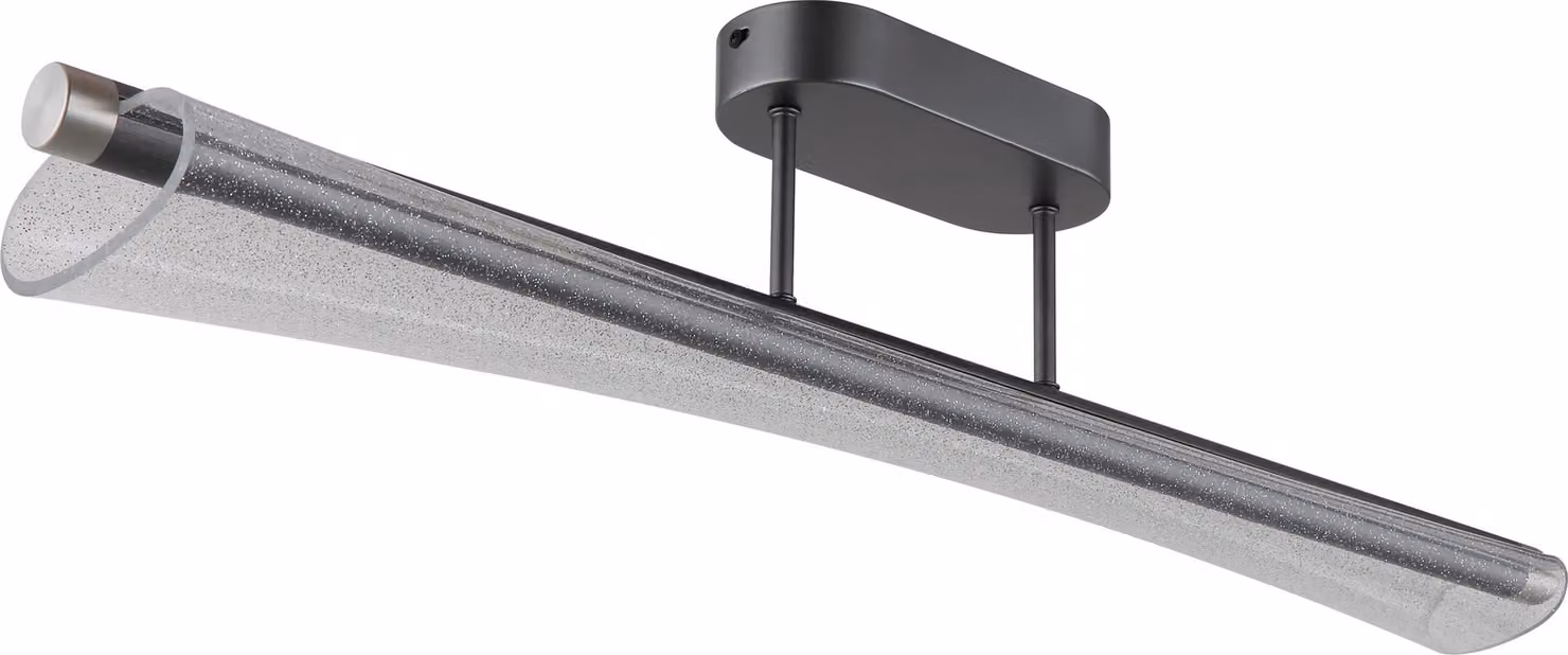 Plafoniera LED, antracite opaco, bolle acriliche, L 81 cm