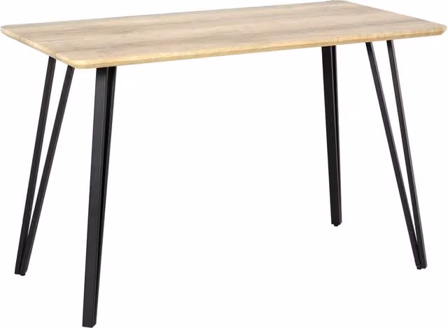 Tavolo da pranzo industriale estensibile Xylo in legno effetto quercia chiara beige L: 120 cm, P: 60 cm, H: 75 cm