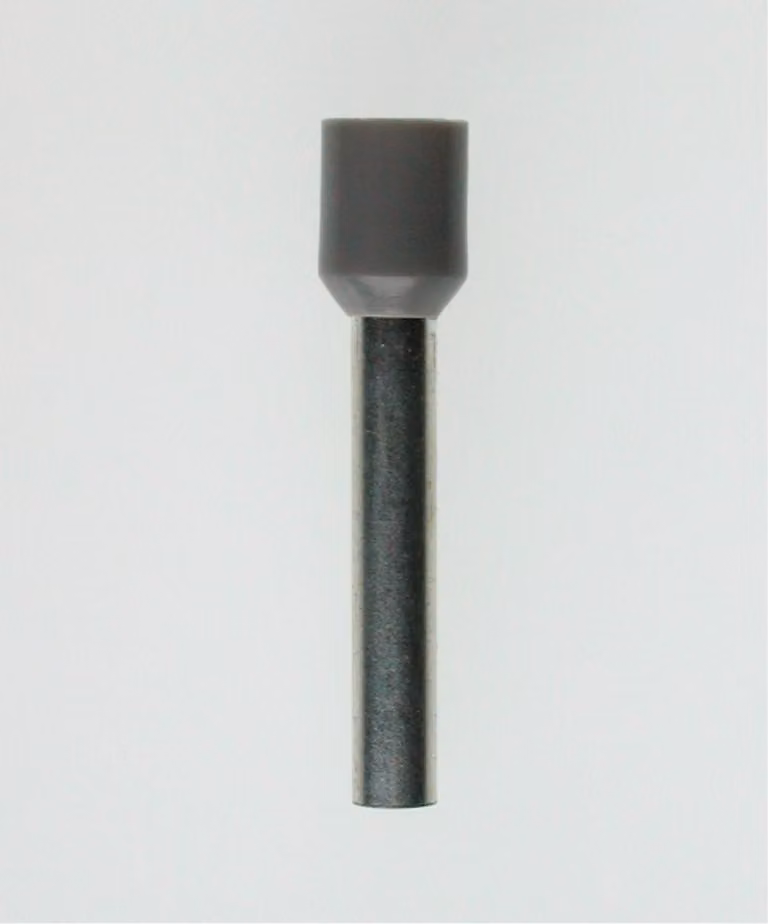 Capicorda DIN 46228 parte 4 isolati, misura L, codifica colore DIN sezione 4 mm² grigio - 1 pezzo
