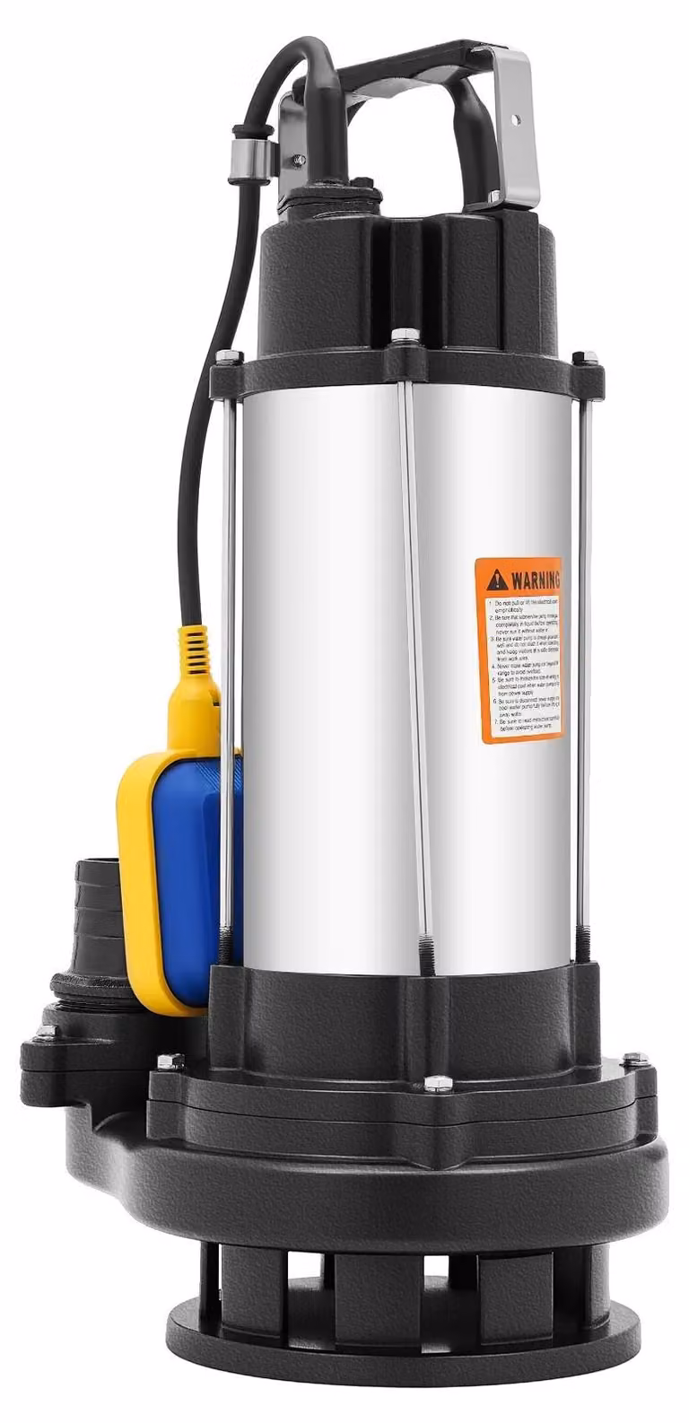 Pompa sommergibile per acque reflue, 2 CV, 1500 W, portata massima 36 m³/h, altezza di sollevamento massima 22 m, tensione 220 V