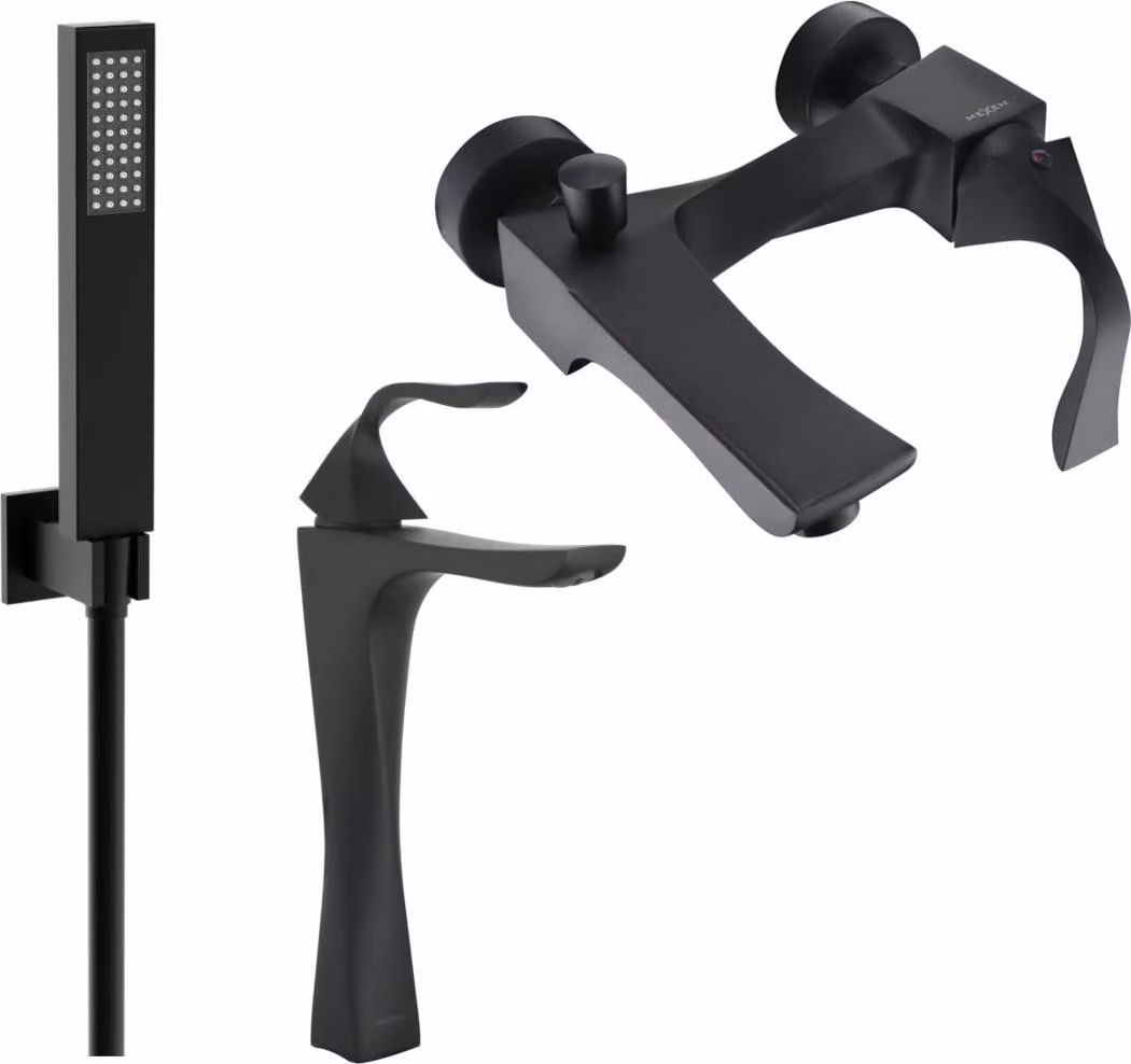 Mexen Estrella R02 set da bagno, nero - 72313R02-70