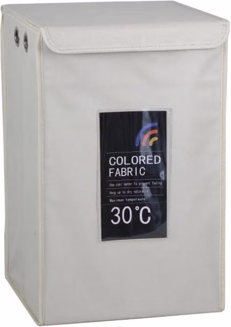 Set di 6 Portabiancheria Pieghevole Oxford Bianco 36x36x65 Tny