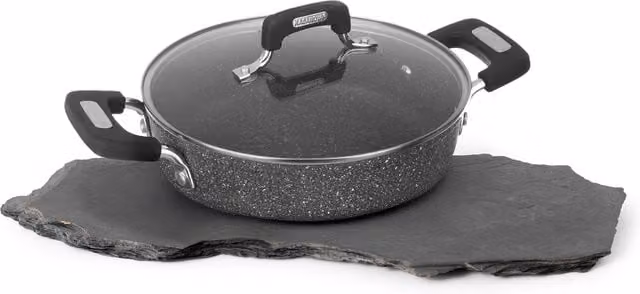 Casseruola Kasanova New Petra Dark con rivestimento antiaderente in ceramica, colore nero e grigio, diametro 24 cm – 1