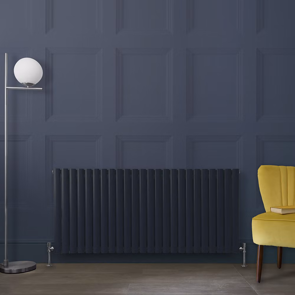 Radiatore di Design Orizzontale  Blu (Regal Blu) -  636 x 1416mm - Pannello Singolo  - Revive