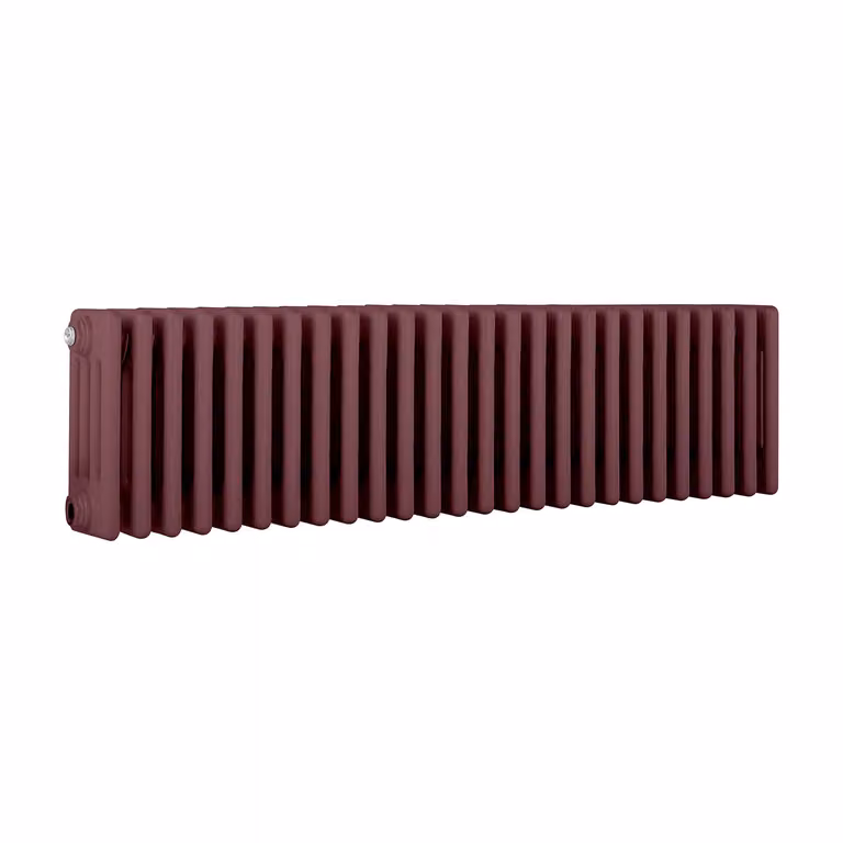Radiatore Orizzontale a Colonne (4 Colonne) 300mm x 1190mm - Rosso (Booth Rosso) - Regent