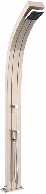 Doccia Solare in Alluminio Spring Arkema Design con Miscelatore e Doccetta Colore Oro Rosa 25 Litri Cv-A140-Tl/1100