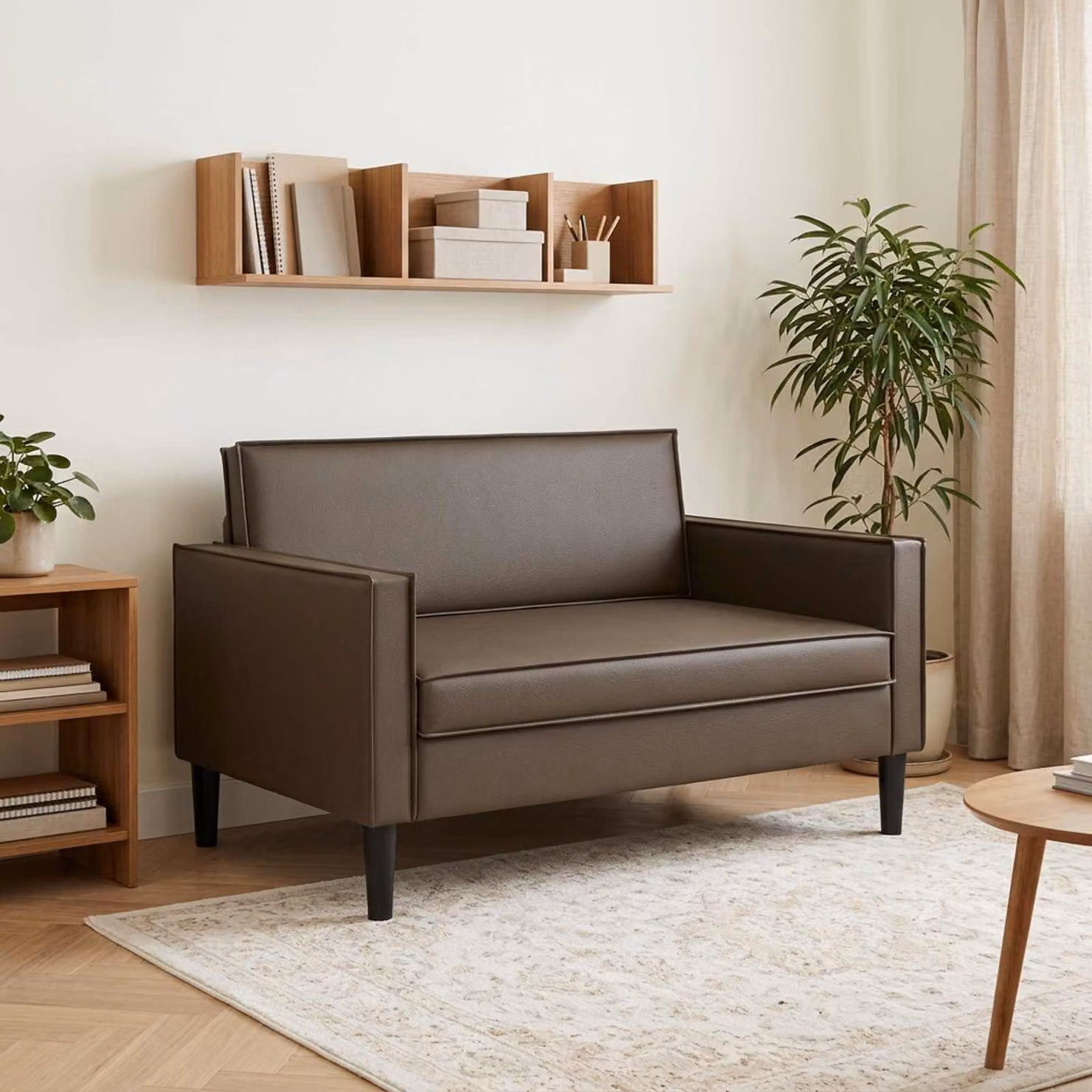 Poltrona relax XXL vidaXL in similpelle marrone con braccioli e imbottitura in schiuma