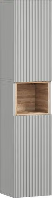 Armadio Alto per Bagno Colonna Stretta HOMCOM con Ripiano Aperto, Ripiani Regolabili e 2 Porte Scanalate, Verde, L/P/H: 30 x 24 x 140 cm