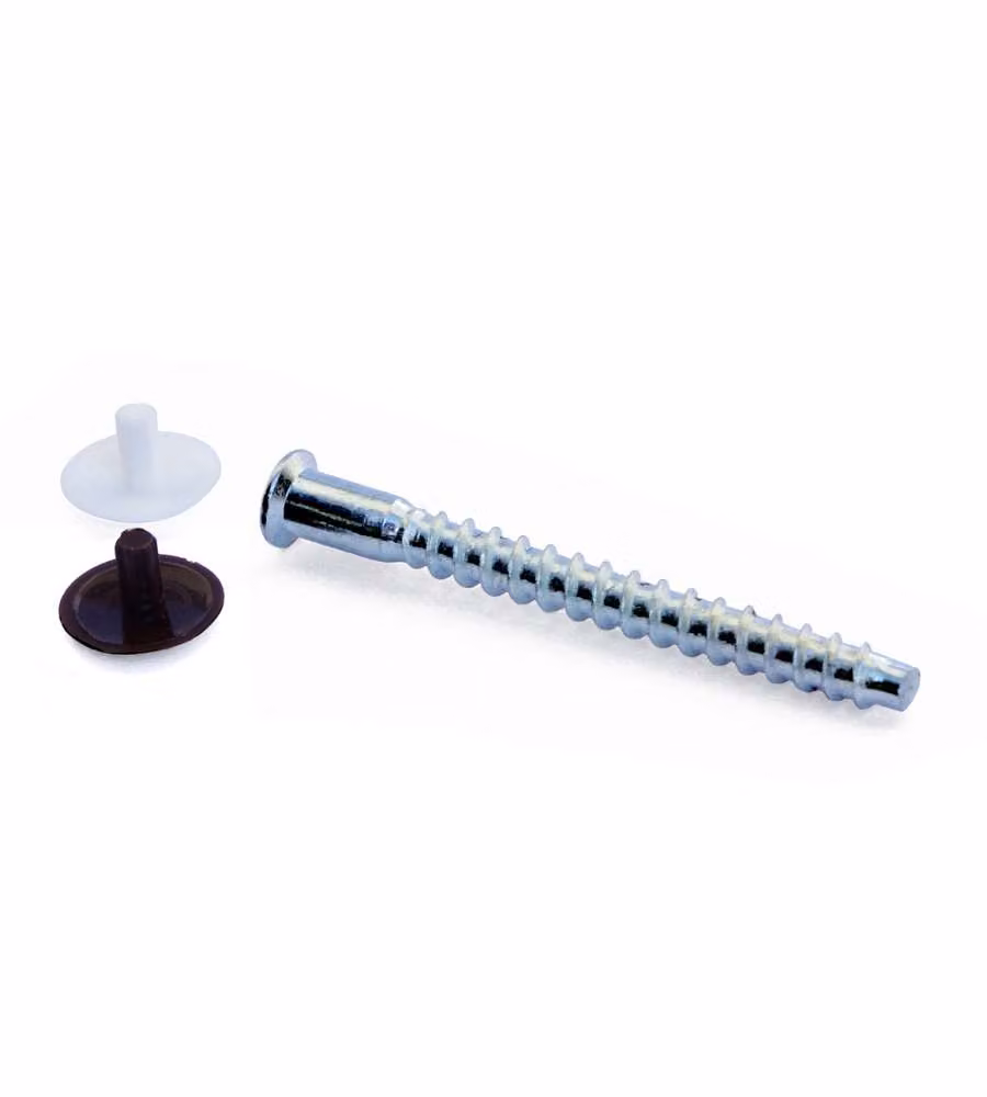 Viti di collegamento impronta esagonale + tappi - diam 5 x 50 mm - 16 pz