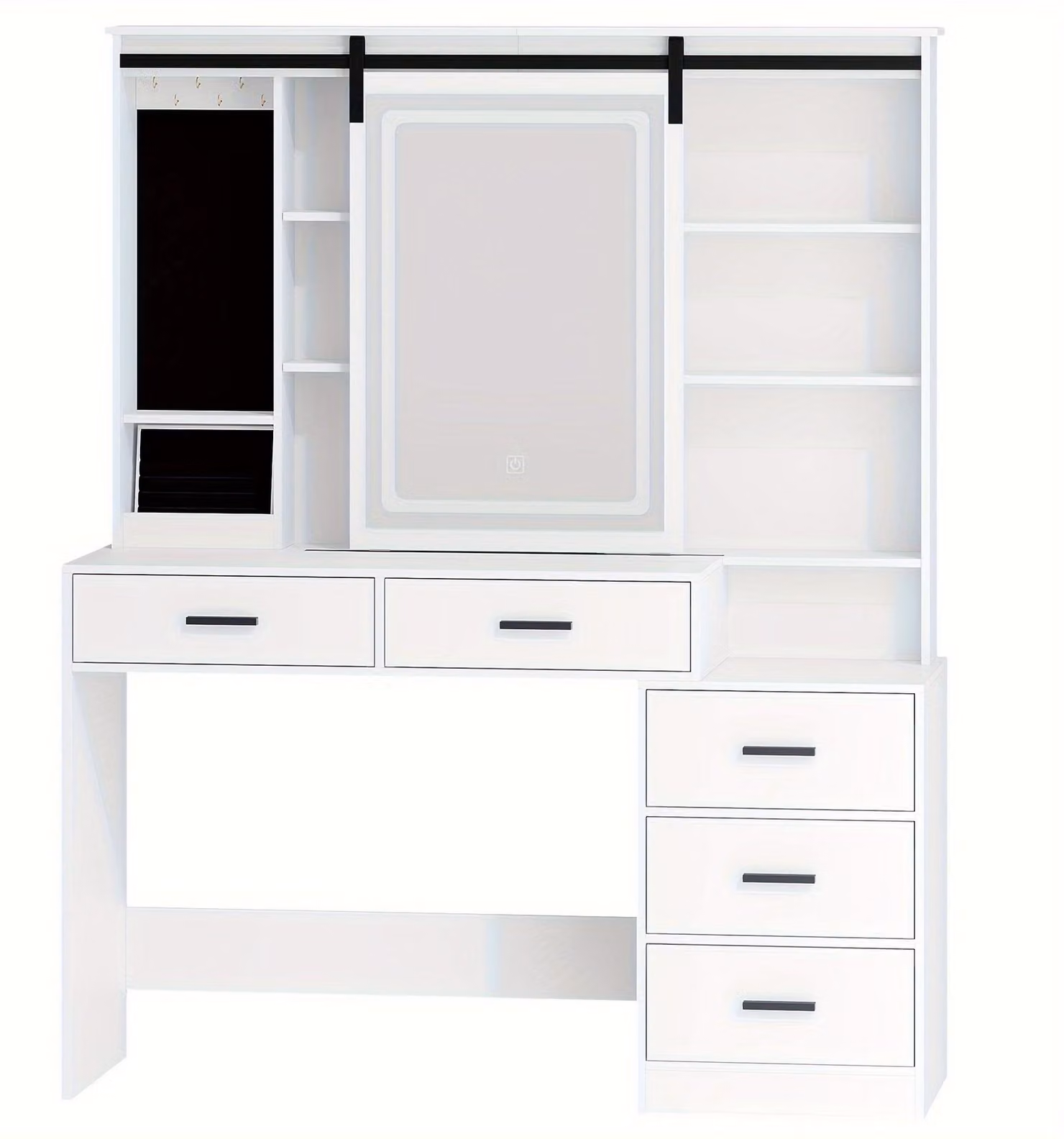 Tavolino da trucco - Specchiera da trucco - Tavolino cosmetico - Tavolino per il trucco - Illuminazione LED regolabile