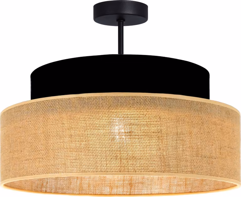 FKL DESIGN Home Deco Lampada da soffitto Marrone Nero Illuminazione Plafoniera della serie BE110-D-SB1 (Marrone, Nero)