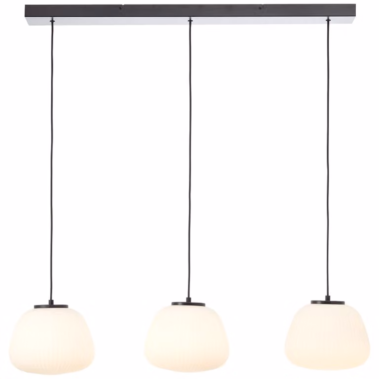 BRILLIANT Lampada a sospensione a 3 luci, modello Kaizen, colore nero, grado di protezione IP20, attacco E27, dimmerabile, adatta per lampadine standard