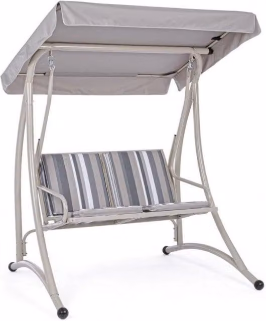 Dondolo in acciaio due posti Avorio GRELY 145x120x h185 cm