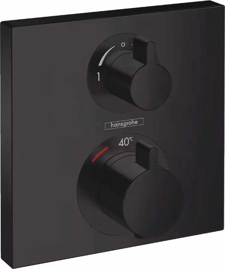 Termostato hansgrohe Ecostat Square UP 2 utenze nero opaco, 1 pz.