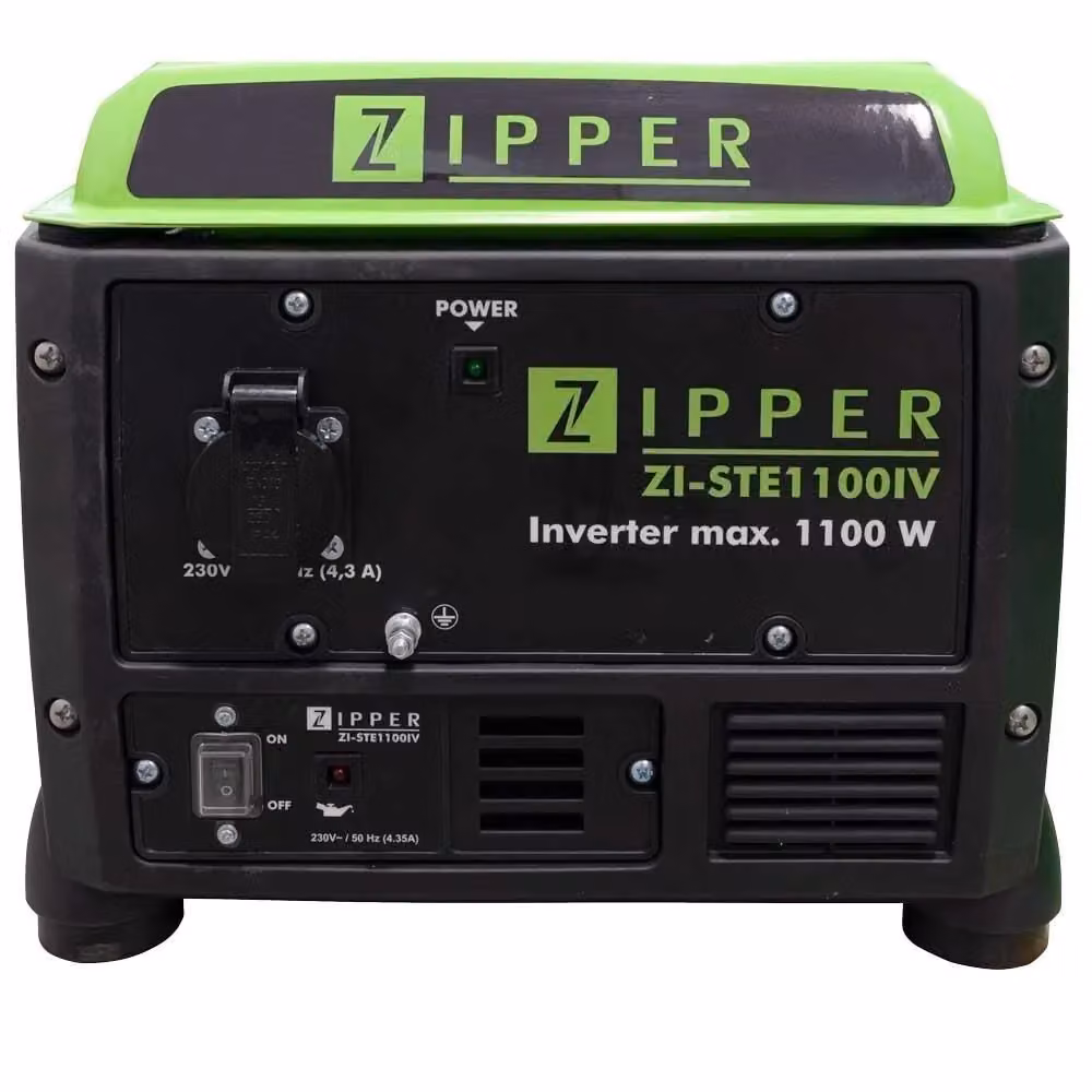 Generatore di corrente inverter Zipper ZI-STE1100IV da 1100W 230V a 4 tempi, colore Nero, peso 12.8 Kg – 2