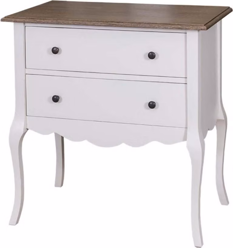 Casa Padrino Cassettone barocco a 2 cassetti 80 cm - Mobili in stile liberty per la casa di campagna