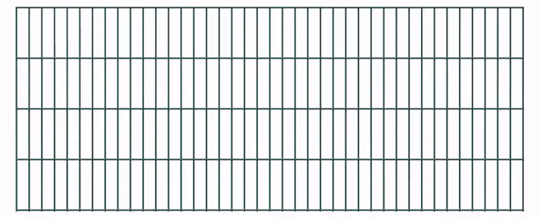 Alberts 642822 Staccionata doppia, plastificata, verde, altezza 80 cm