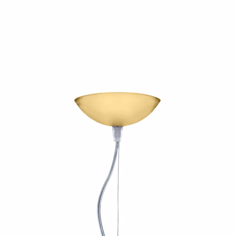 Kartell Lampada a sospensione Small FL/Y, Ottone / Oro, Soggiorno / Sala da pranzo, Plastica, Design, Lampada a sospensione