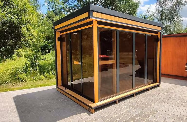 Sauna da giardino Sauna a botte Sauna all'aperto LAPONIA 2,53 x 2,42