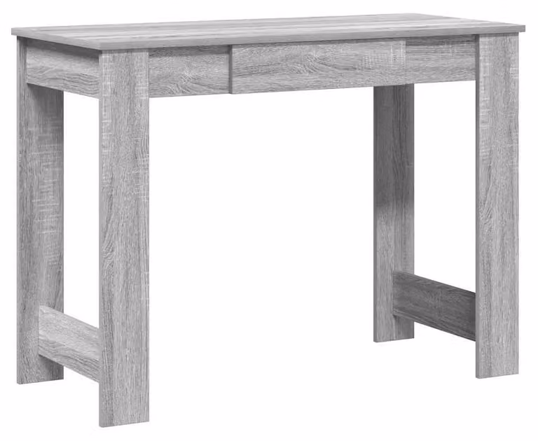 Scrivania Solidchoice, colore grigio, con ampio spazio di archiviazione per l'ufficio