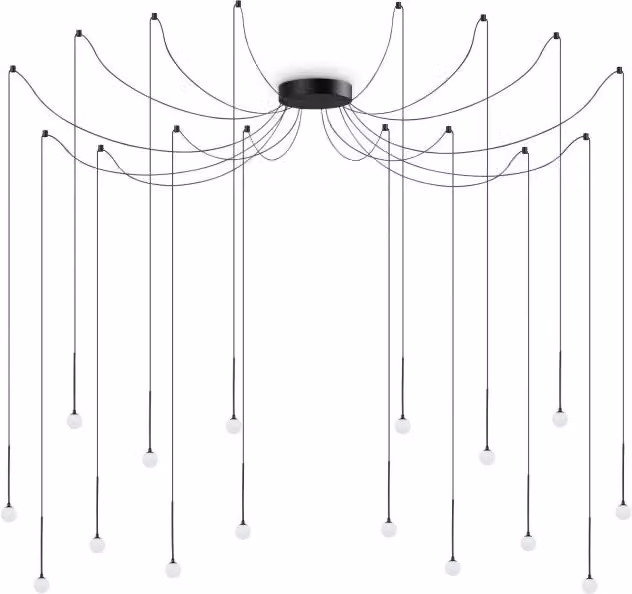 Lampada A Sospensione Lucciola Sp16 Nero Ideal-Lux