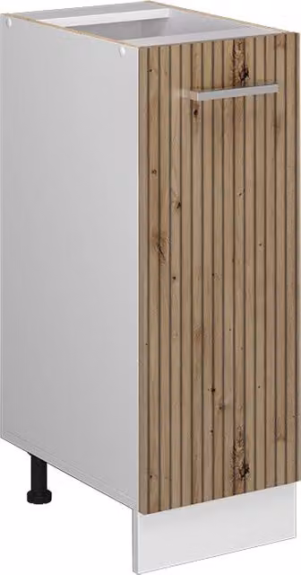 Armadio dispensa da cucina alto R-Line Vicco, Rovere e Bianco, L: 30 cm