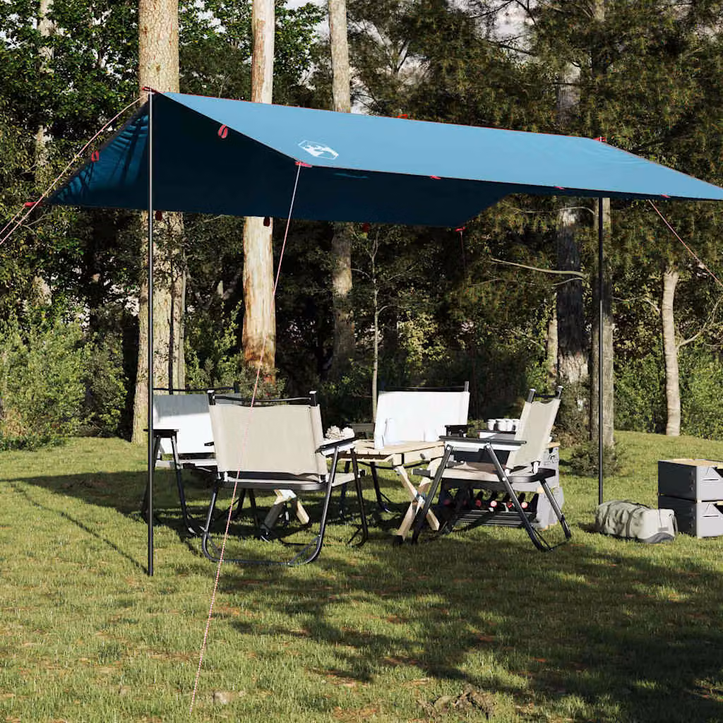 Telone da campeggio impermeabile vidaXL in poliestere blu 360x294 cm