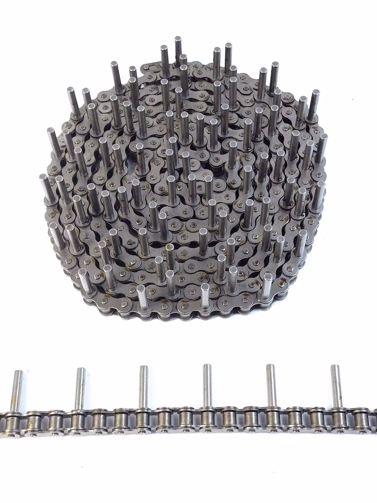 Catena di trasmissione rinforzata 12B-1, perno Ø8 mm, lunghezza L40, temprata, passo 19,05, marca Ozdowski