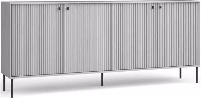 Buffet ISIS 4 porte – Colore grigio – Stile moderno – 207 cm