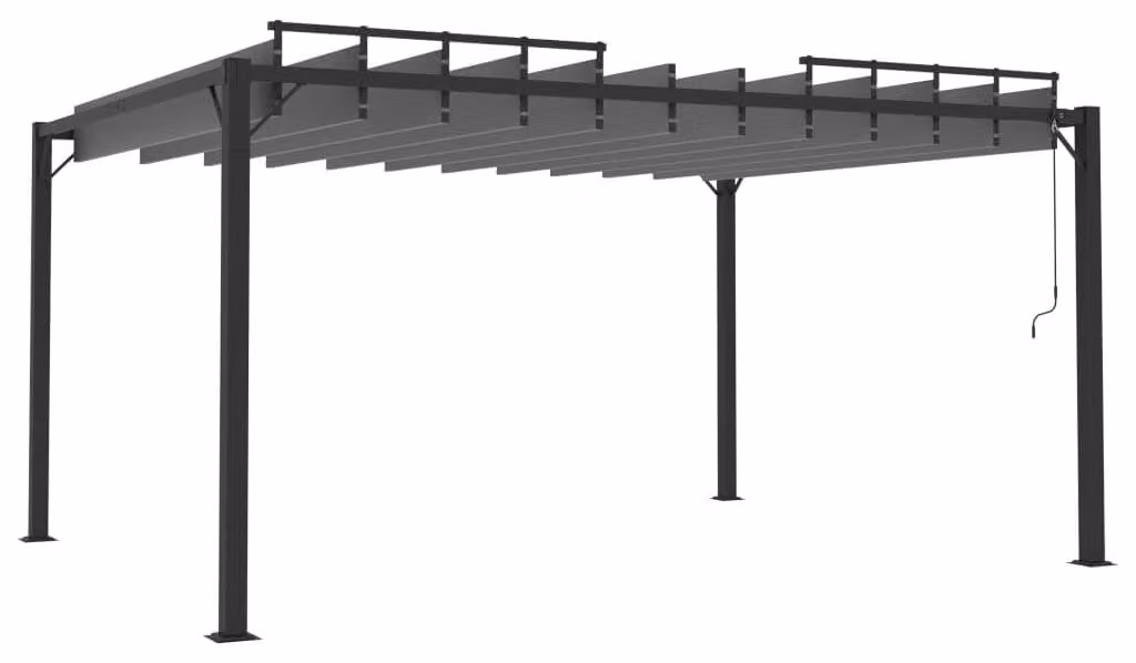 Pergola - 3 x 4 metri - Struttura in alluminio - Colore antracite - Pavilione resistente all'acqua