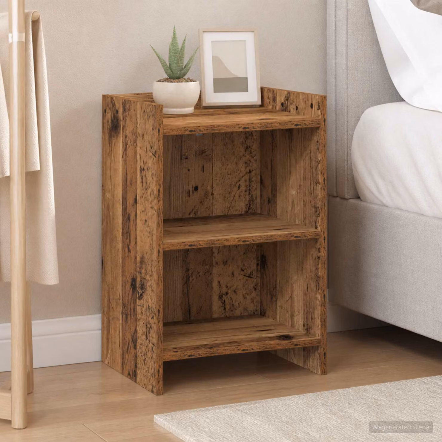 Comodino vidaXL in legno ingegnerizzato color marrone con finitura opaca, L 40 cm x P 30 cm x H 60 cm