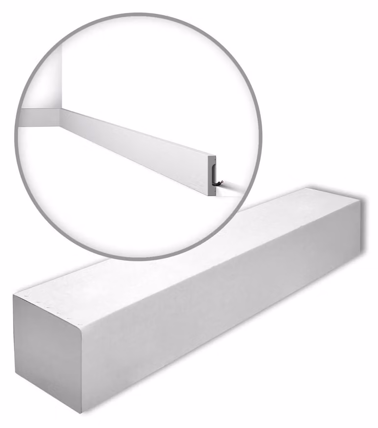 NMC FD7S-box WALLSTYL Noel Marquet 1 cartone con 21 strisce decorative Modanatura per pavimenti stile moderno colore bianco | 42 m