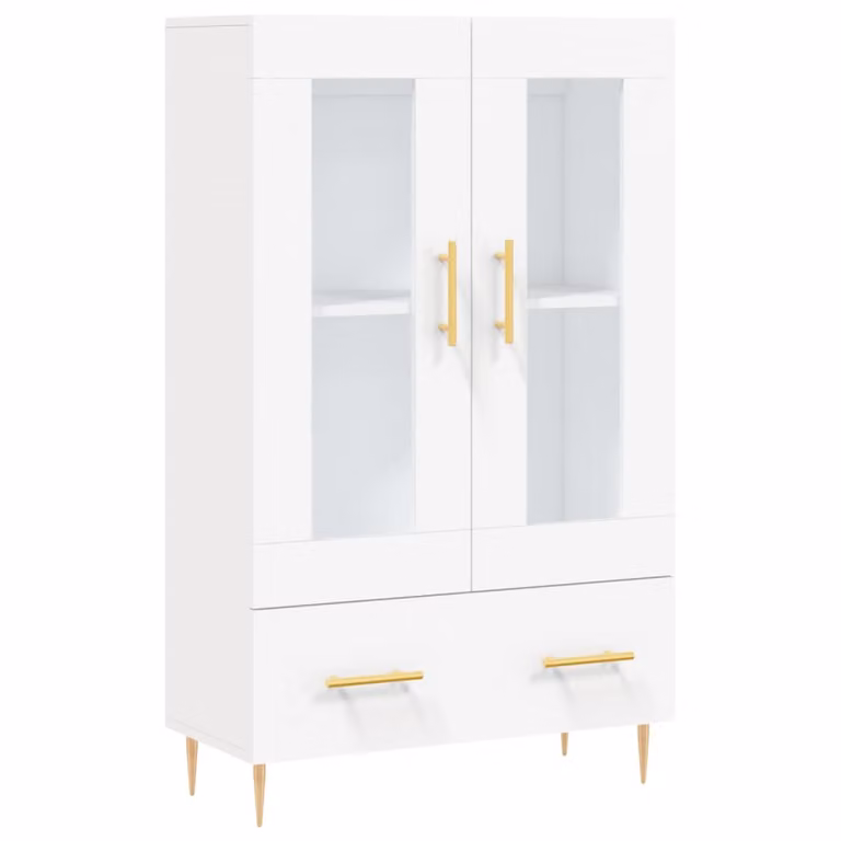 Credenza Bianca 69,5x31x115 cm in Legno Multistrato